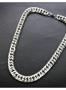 欧美款朋克风钛钢马鞭链