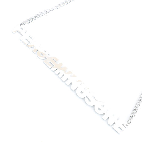 日韩版欧美款权志龙GD同款peaceminusone钛钢男女项链锁骨 - 图3