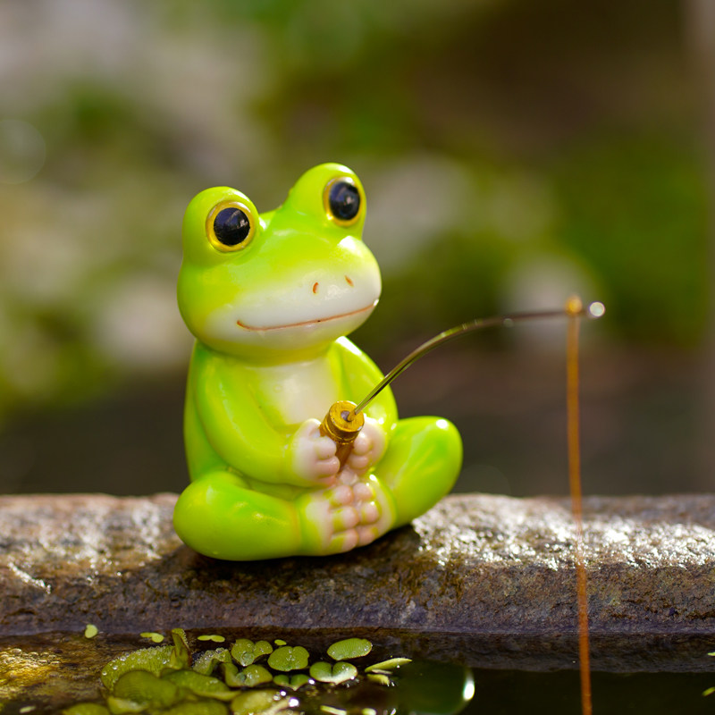 假山流水鱼池造景青蛙钓鱼古法养鱼缸水族箱装饰品盆栽微景观摆件,淘宝优惠券,粉丝福利购,淘宝优惠卷