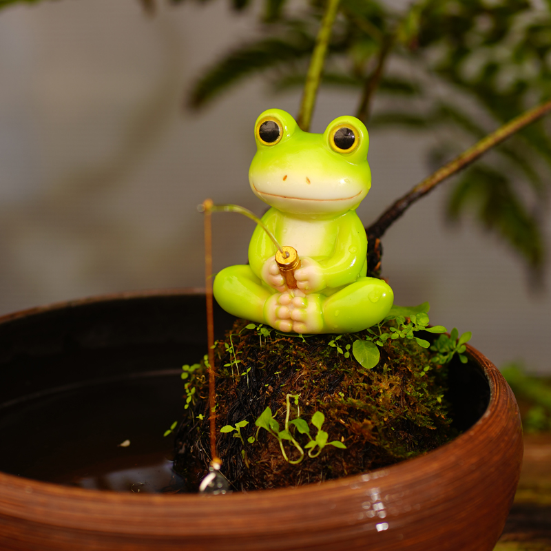 假山流水鱼池造景青蛙钓鱼古法养鱼缸水族箱装饰品盆栽微景观摆件,淘宝优惠券,粉丝福利购,淘宝优惠卷