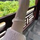 High ice powder chalcedony agate bracelet flat strips sweet
