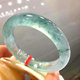 Jade bracelet floating flowers clear water green glass noble concubine