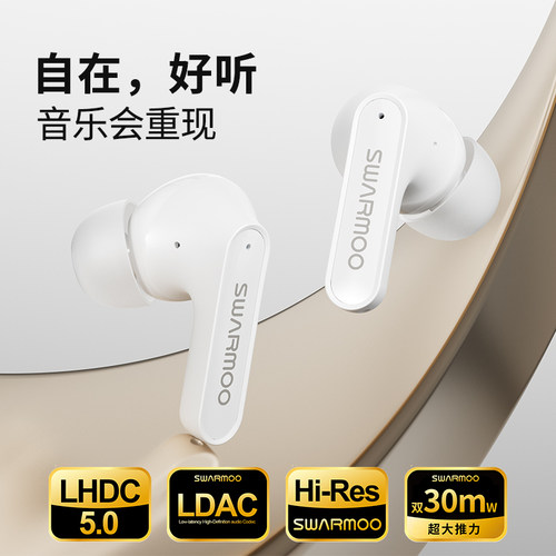 贝壳王子MO3PRO2代双馈降噪蓝牙6.0无线耳机LHDC5.0 LDAC金标55dB - 图1