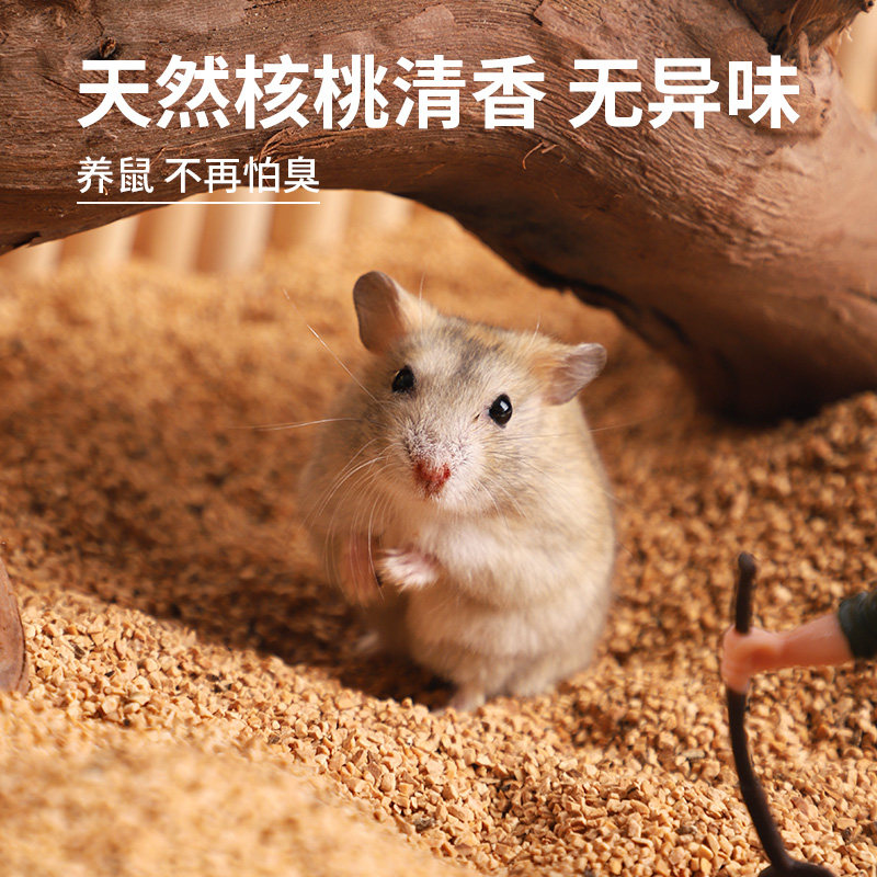 仓鼠天然核桃砂垫料芦丁鸡饲养箱窝结团用品金丝熊花枝鼠垫料造景,淘宝优惠券,粉丝福利购,淘宝优惠卷