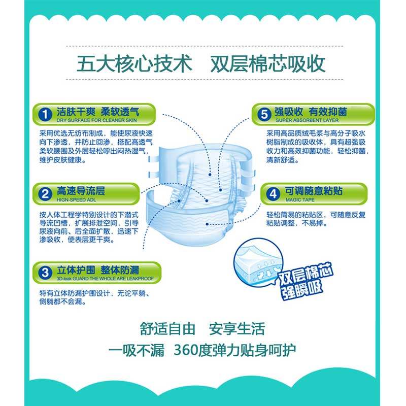 紫阳堂成人老年护理垫l/xl尿不湿 紫阳堂成人用纸尿护理用品