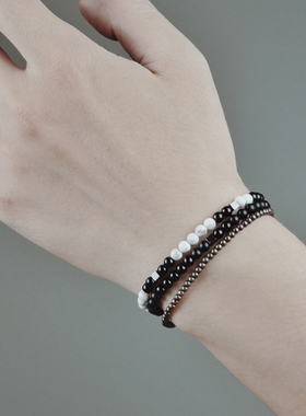 Sonnet-craft Op.10 简约基本款 原创手作复古天然石极细男女手链