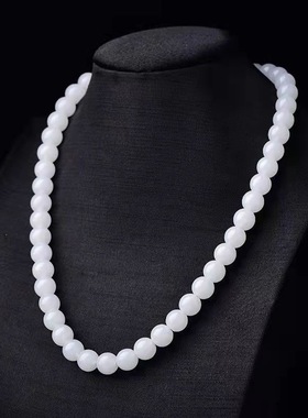 新款纯白色手链羊脂白色108颗多圈手链男女士石老形手串时尚百搭