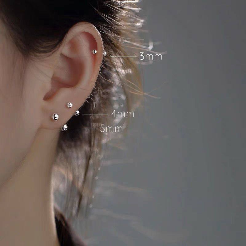 S999纯银螺丝拧扣养耳洞耳钉女耳骨钉耳棒双头男睡觉免摘防掉耳环,淘宝优惠券,粉丝福利购,淘宝优惠卷