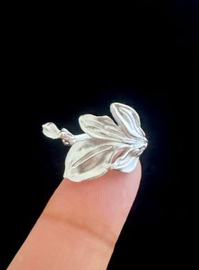 【夏诗文同款】叶流戒指 小众原创手工气质开口戒指手饰