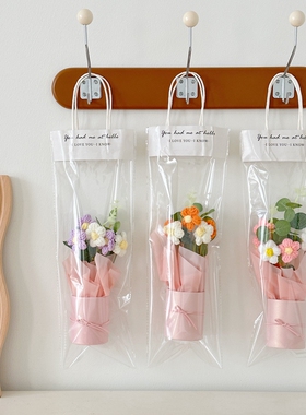 泡芙花桌面带手提袋装饰摆件