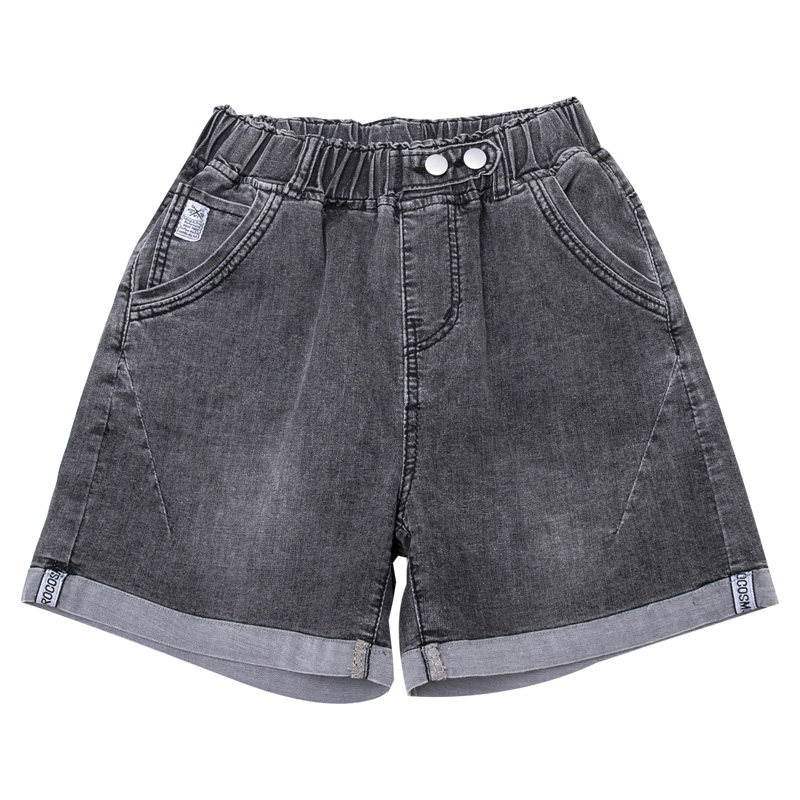 大码松紧腰牛仔宽松胖mm夏显瘦短裤 法兰曼牛仔裤