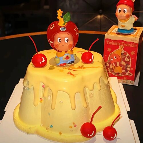 可爱许愿宝宝星星人蛋糕装饰摆件卡通儿童生日海绵公仔蜡烛配件 - 图0
