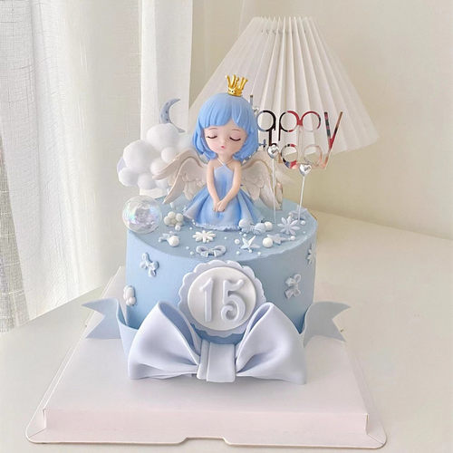 网红安妮宝贝蛋糕装饰摆件蜜雪儿女孩公主主题生日派对装扮配件 - 图1