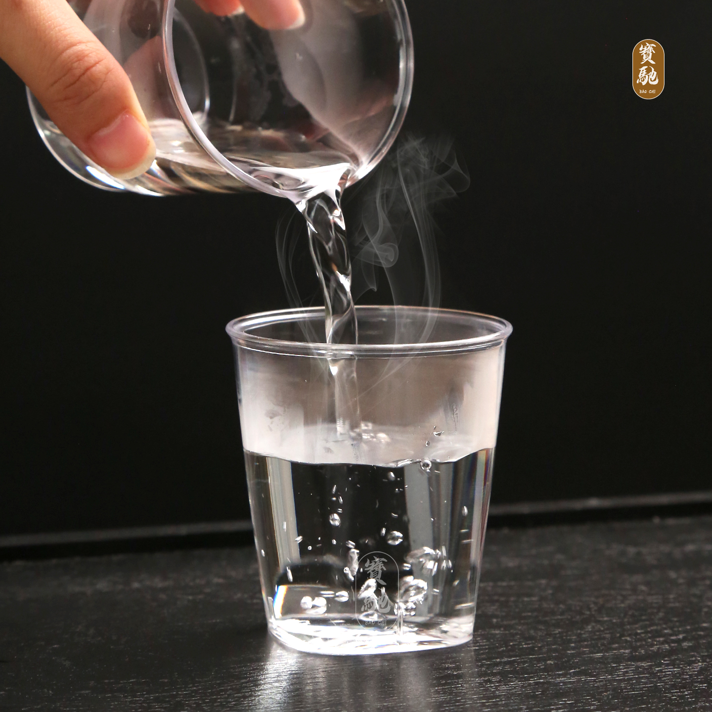 一次性航空杯PS硬质家用透明加厚塑料杯茶杯水杯太空杯商用定制 - 图1