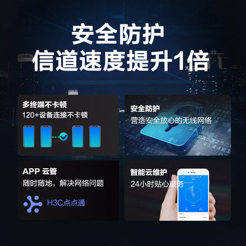 华三H3C 1800M双频全千兆5G高速企业级WiFi6无线路由器 APP远程运维/WiFi穿墙/多运营商接入GR-1800AX内置AC-图2