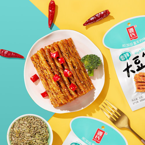 源氏大辣片老式豆皮豆筋休闲零食小吃解馋小包装90后怀旧儿时辣条 - 图0