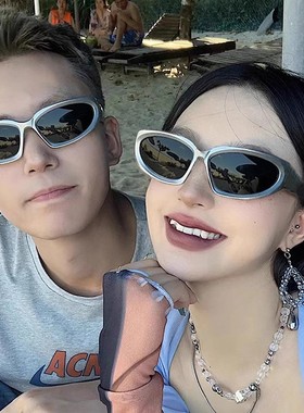 太阳眼镜科技感y2k一体