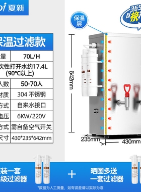 夏新开水机商用电热全自动奶茶店