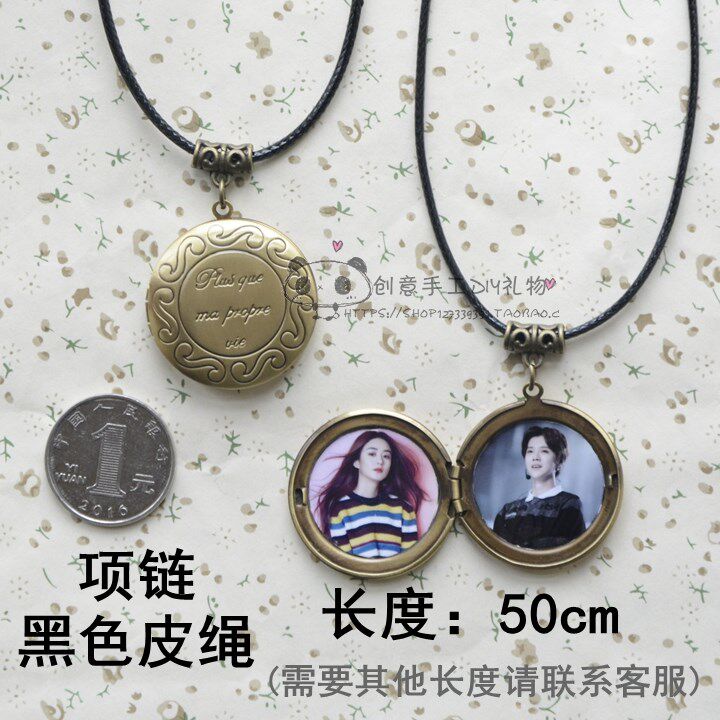 相册吊坠礼物自己可可以定制女怀表 彩驰饰品项链
