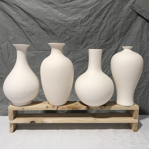 素坯花瓶 高白泥素坯陶瓷半成品 特大花瓶素坯陶艺DIY - 图0