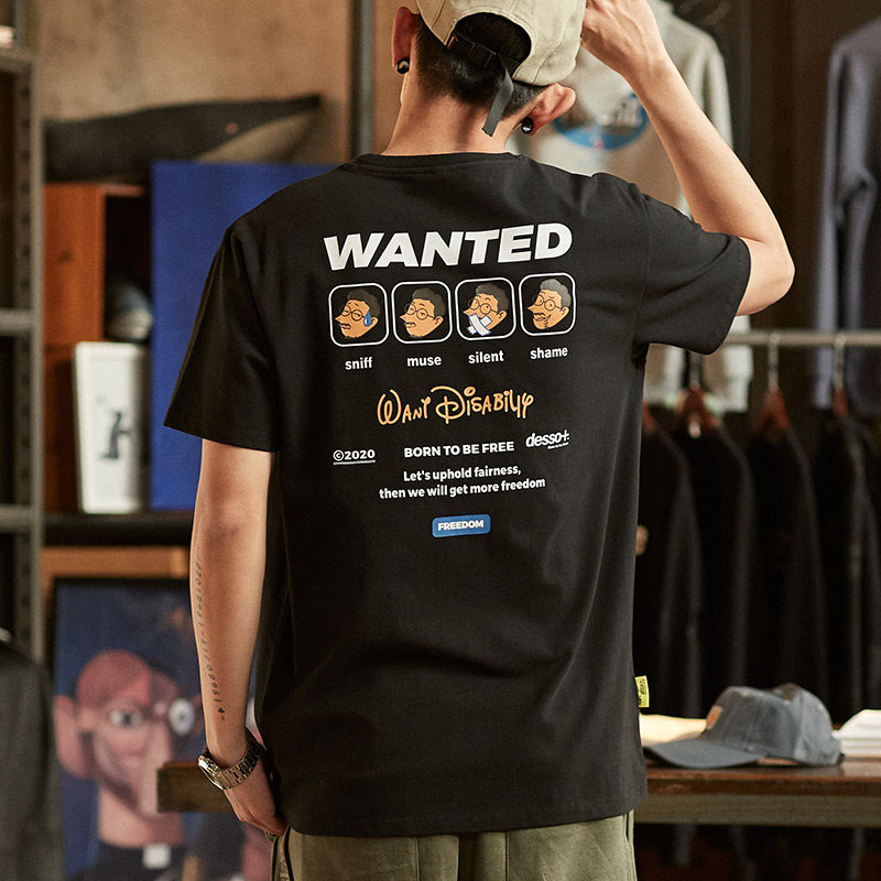 唐狮联名2022夏季印花t恤男打底衫 dessoT恤