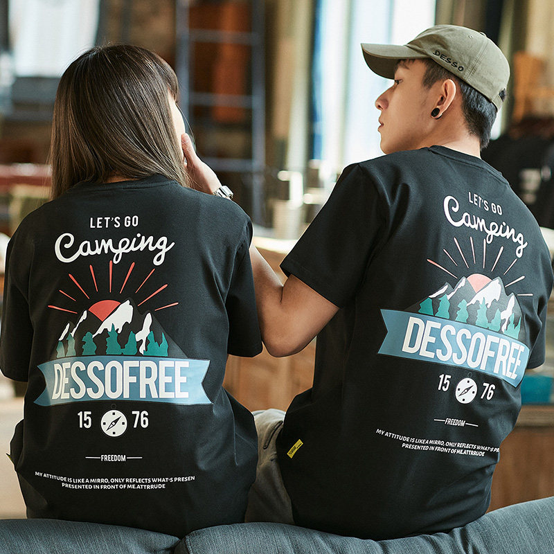 唐狮联名2022夏季印花t恤男打底衫 dessoT恤