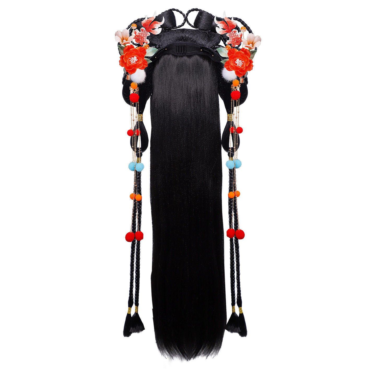 古风汉服假发包饰品可爱甜美少女长直发披发冬季毛茸兔耳发饰百搭,淘宝优惠券,粉丝福利购,淘宝优惠卷