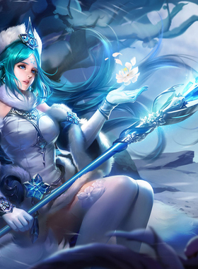 遇见神鹿王昭君冰雪之华发簪法杖