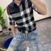 Set đồ kẻ sọc nam phiên bản hàn quốc xu hướng 2019 thời trang thu đông sơ mi trẻ trung áo sơ mi nam tay dài thon - Áo các kiểu áo công sở de thương Áo