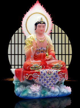 汉白玉观音菩萨佛像供奉摆件