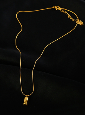 小金砖项链2024年新款女不掉色