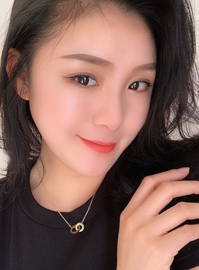 双环渡18k金轻奢项链小众设计
