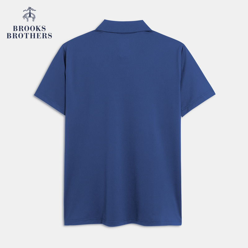 Brooks Brothers/布克兄弟男士美式休闲翻领简约纯色短袖polo衫 - 图0