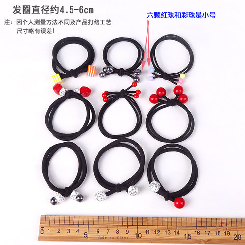 发圈扎头发可爱成人头绳韩国简约胶圈橡皮筋少女马尾皮套黑色头绳 - 图2