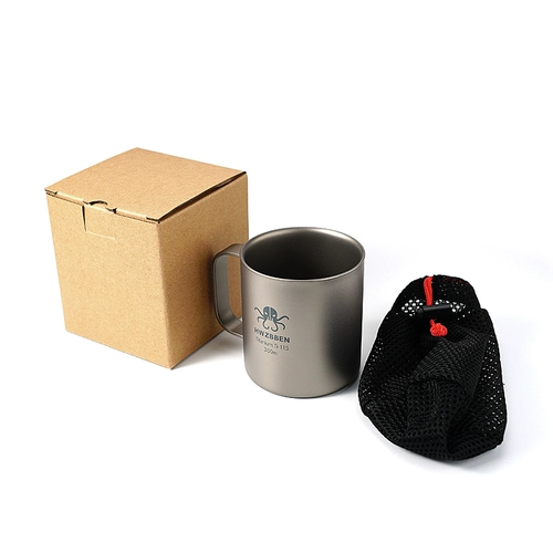 Двухэтажная портативная посуда для кемпинга, сверхлегкая чайная чашка со стаканом