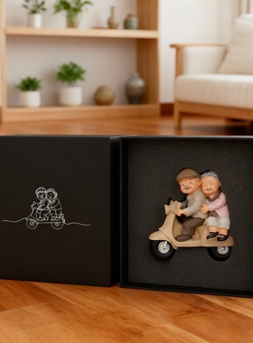 复古怀旧树脂人物桌面摆件礼盒