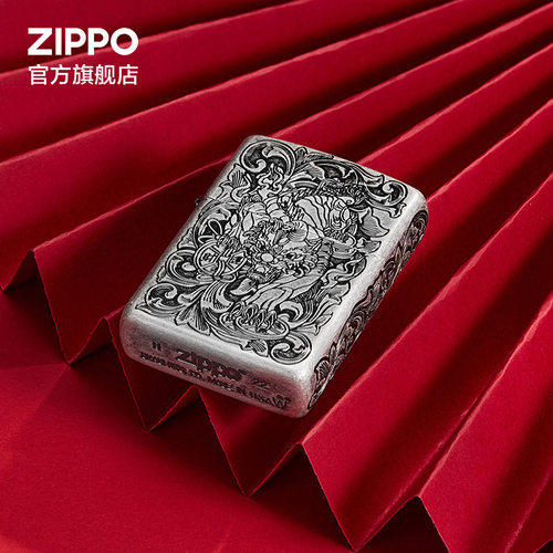 ZIPPO官方旗舰店正品之宝招财貔貅防风煤油打火机送男生生日礼物 - 图1