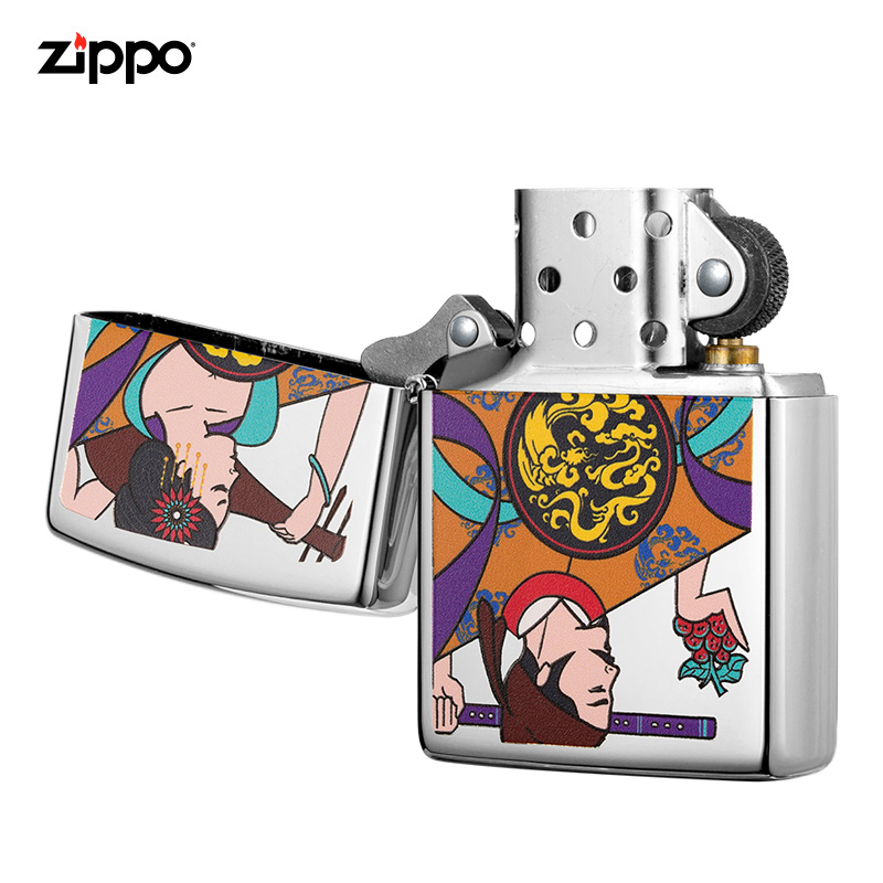 Zippo官方旗舰店之宝爱情扑克之梦回唐朝防风煤油打火机生日礼物 - 图2