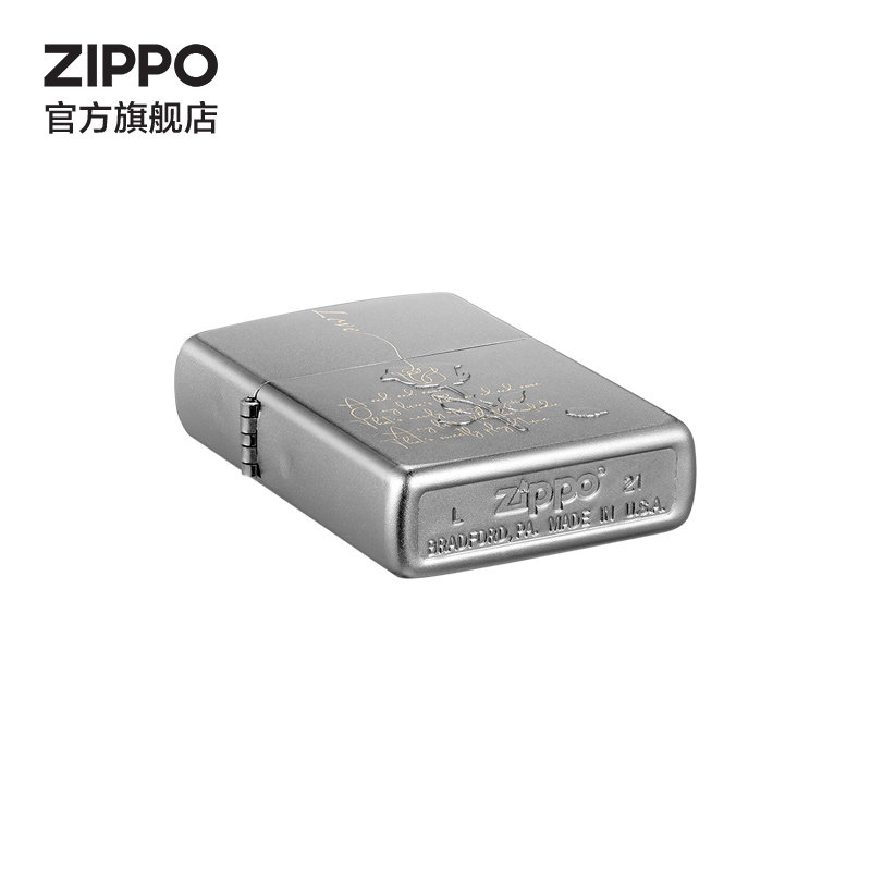 ZIPPO官方旗舰店正品玫瑰恋曲煤油打火机摩登之恋男友生日礼品
