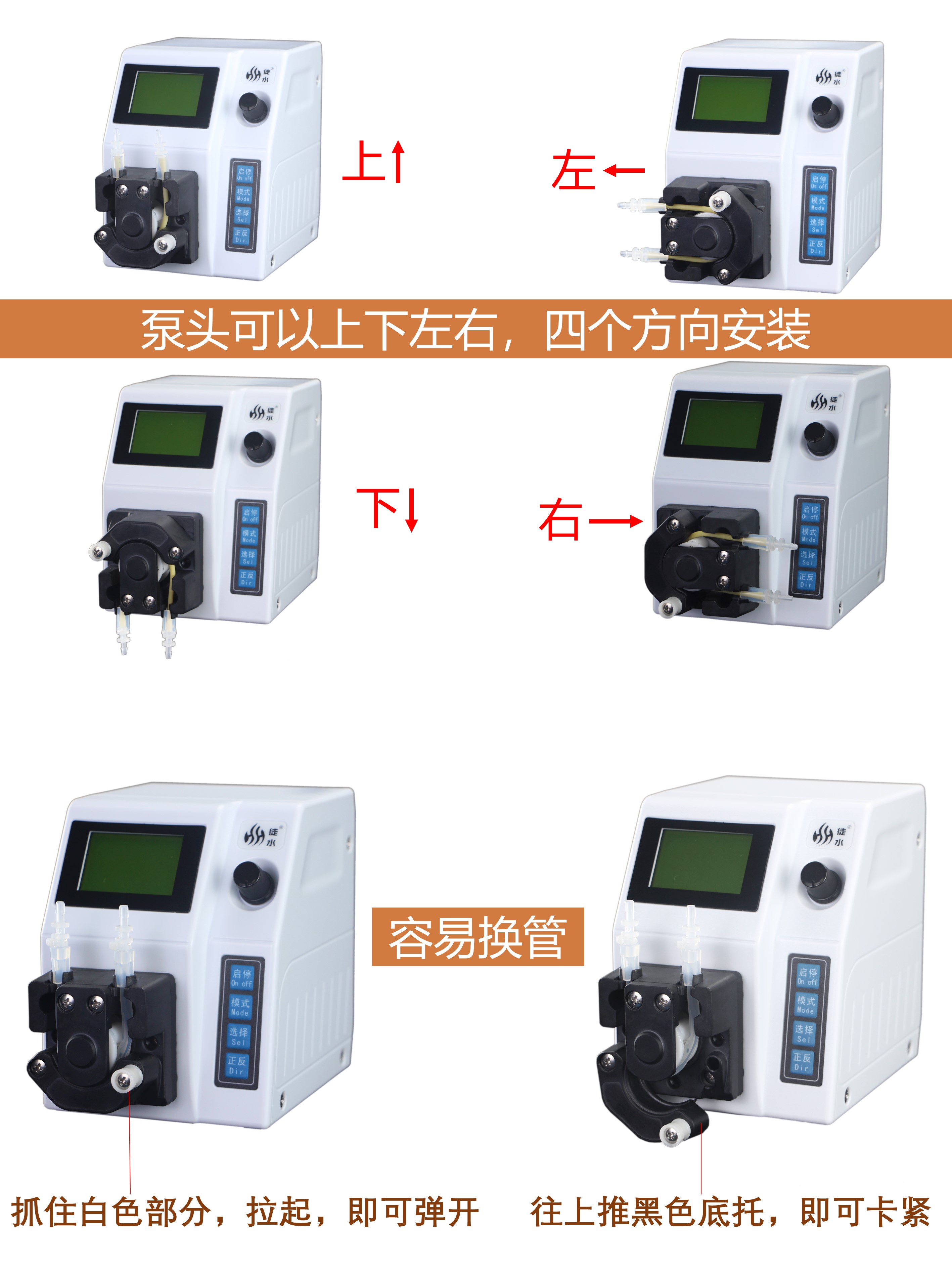 徒水-TS006GMYZ易换管蠕动泵定时定量灌装高精度步进电机实验室泵-图0