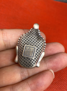 如来佛头吊坠纯银吊坠