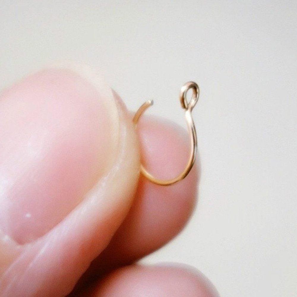 Women Nose Rings Medical Titanium Nose Ring Fake Nose Ring - 图3