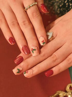 Fake Nails Christmas Nail Wear Nail Detachable Nail Piece Fa