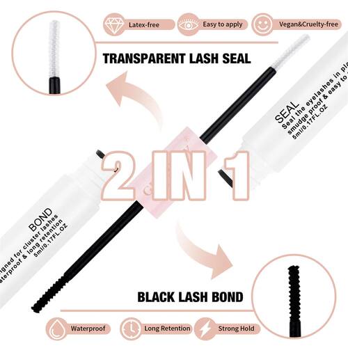 10ml 2in1 Lash Bond&Seal Cluster Lash Glue for DIY Eyelash - 图1