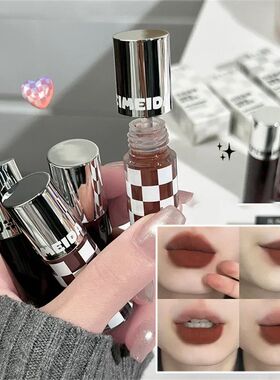 6 Color Punk Dark Red Lip Gloss Matte Lipstick Lasting Water