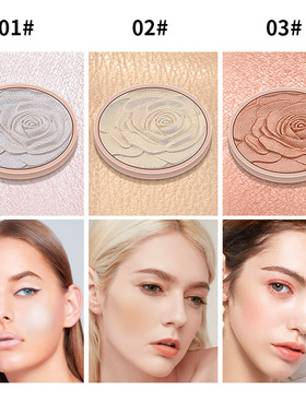 Hudamoji 6 Colors Highlighter Powder Glitter Palette Makeup