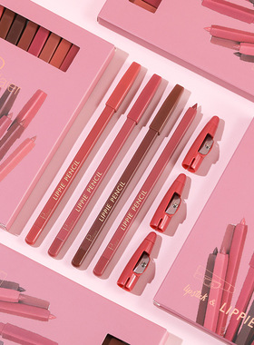12Pcs/set Cosmetic Wood Lipliner Waterproof Lady Charming