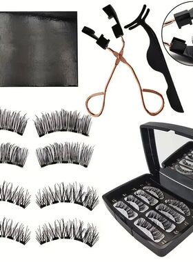 Easy-to-Apply Magnetic False Eyelashes Set:Reusable,No Glue
