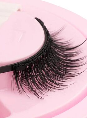Reusable Magnetic Eyelashes 1 Pair Natural Curly Fluffy Magn