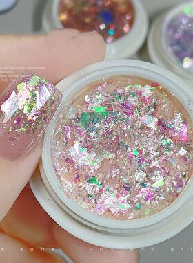 1 Pc Maillard Sparkly Nail Polish Sequ Holographic Irregular